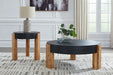 Breenmore - Black / Natural - Occasional Table Set (Set of 2) - Simple Home Plus