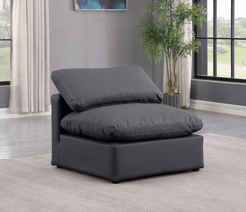 Indulge - Faux Leather Armless Chair - Simple Home Plus
