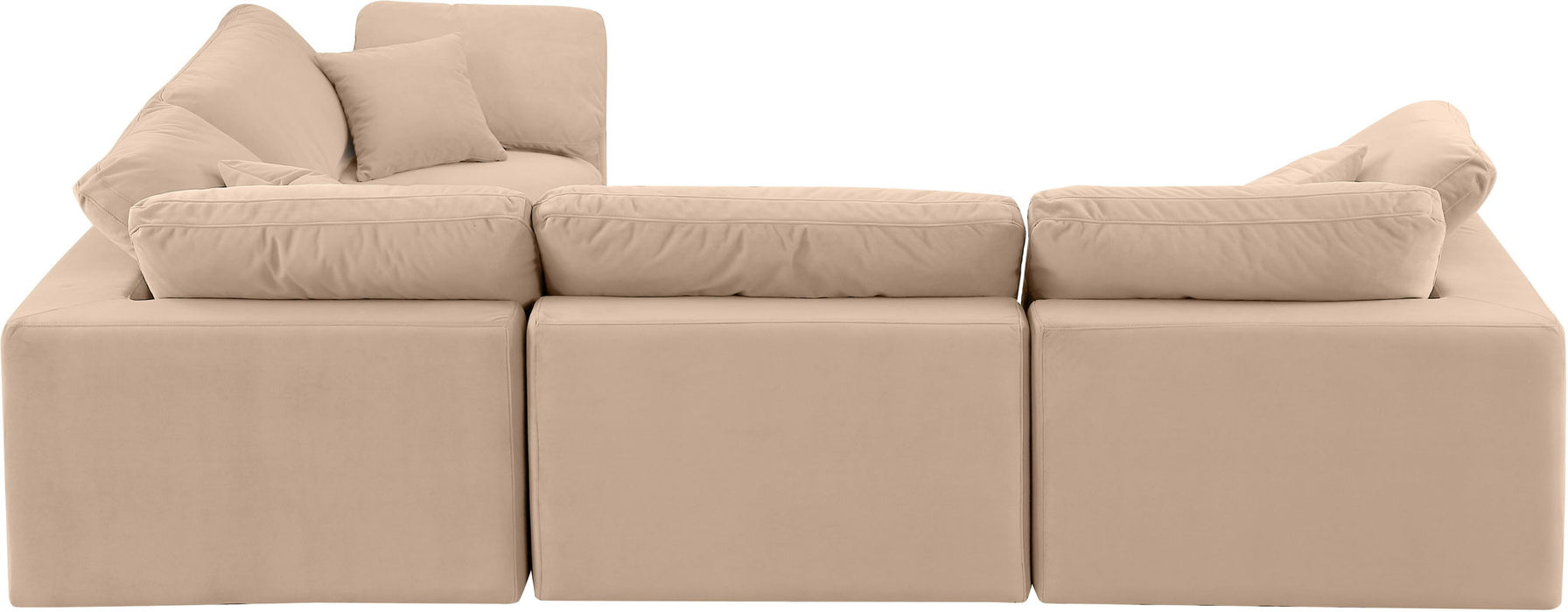 Comfy - 4 Piece Velvet Modular Sectional - Simple Home Plus
