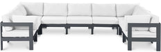 Nizuc - Outdoor Patio 9 Piece Modular Sectional With Gray Frame - Simple Home Plus