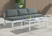 Nizuc - Outdoor Patio 3 Seat Armless Modular Sofa With White Frame - Simple Home Plus