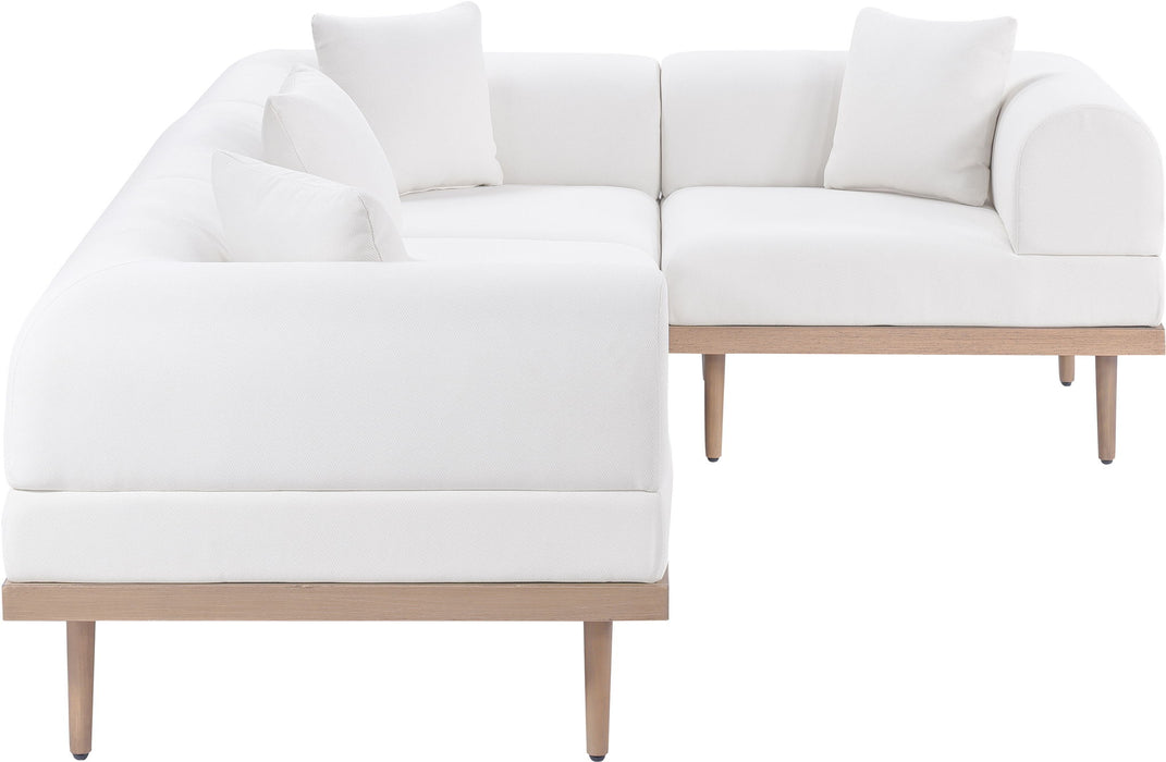 Laguna - 4 Piece 106.5" Upholstered Outdoor Patio Modular Sectional - Simple Home Plus