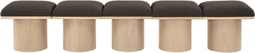 Pavilion - 5 Piece Modular Bench With Natural Base - Simple Home Plus