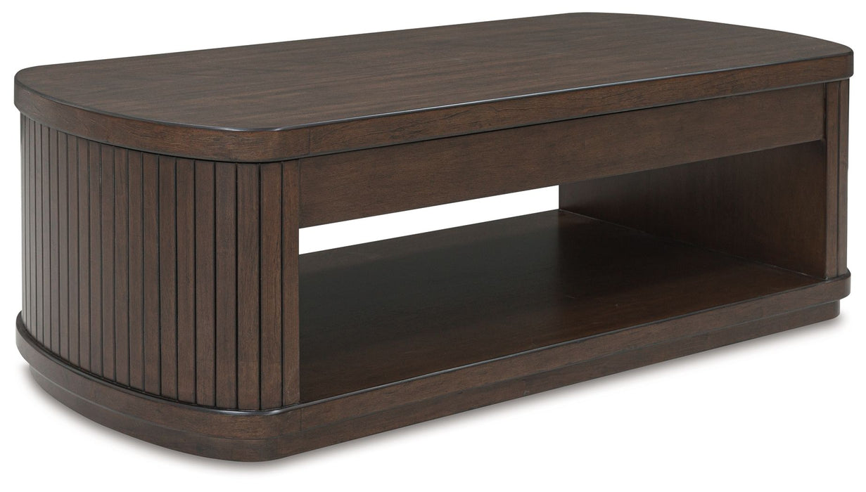 Korestone - Dark Brown - Lift Top Cocktail Table - Simple Home Plus
