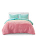 Primrose - Ombre Shaggy Faux Fur Comforter Set - Aqua Multi - Simple Home Plus