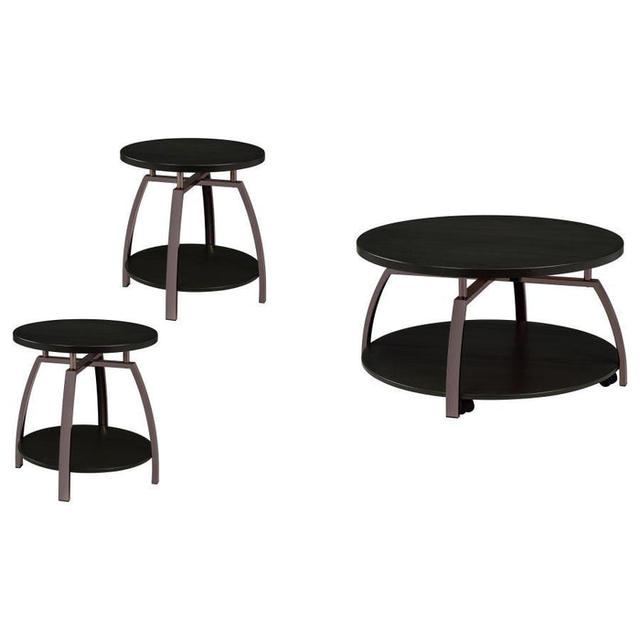 Dacre - Round Coffee And End Table Set - Simple Home Plus