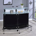 Keystone - Curved Glass Top Home Bar Wine Cabinet - Black - Simple Home Plus