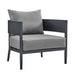 Menorca - 4 Piece Outdoor Dark Gray Aluminum & Fabric Outdoor Conversation Set - Simple Home Plus
