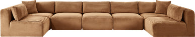Shaggy - Fabric 7 Piece Modular U-Shaped Armless Sectional - Simple Home Plus