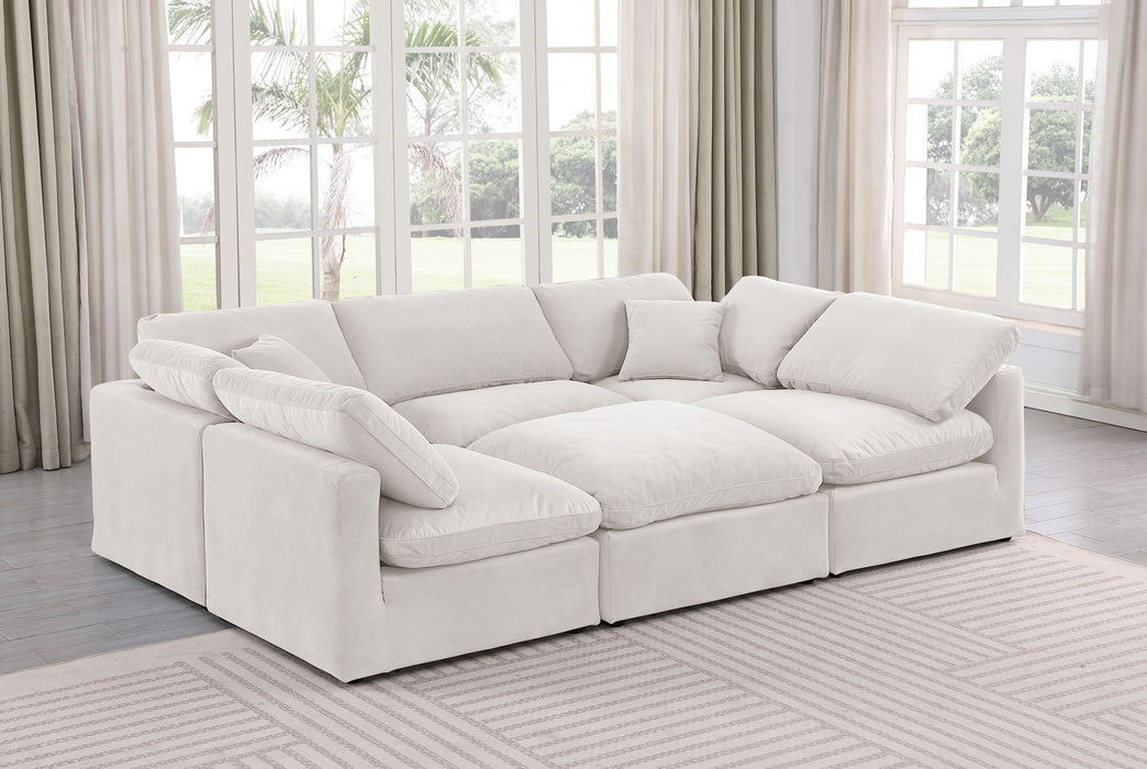 Indulge - Velvet 6 Piece Modular Sectional - Simple Home Plus