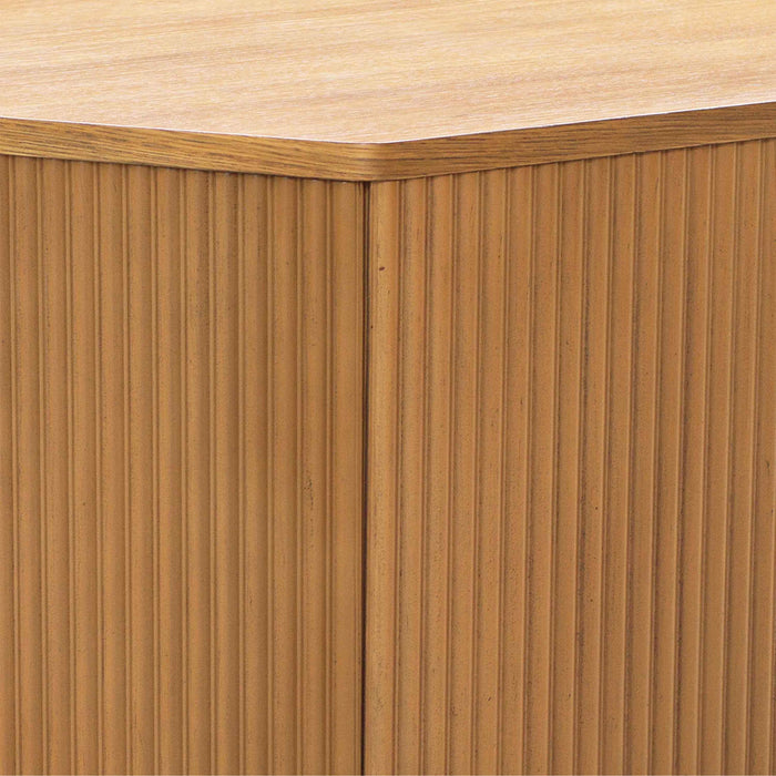 Honey - Fluted Hexagon Coffee Table - Natural - Simple Home Plus