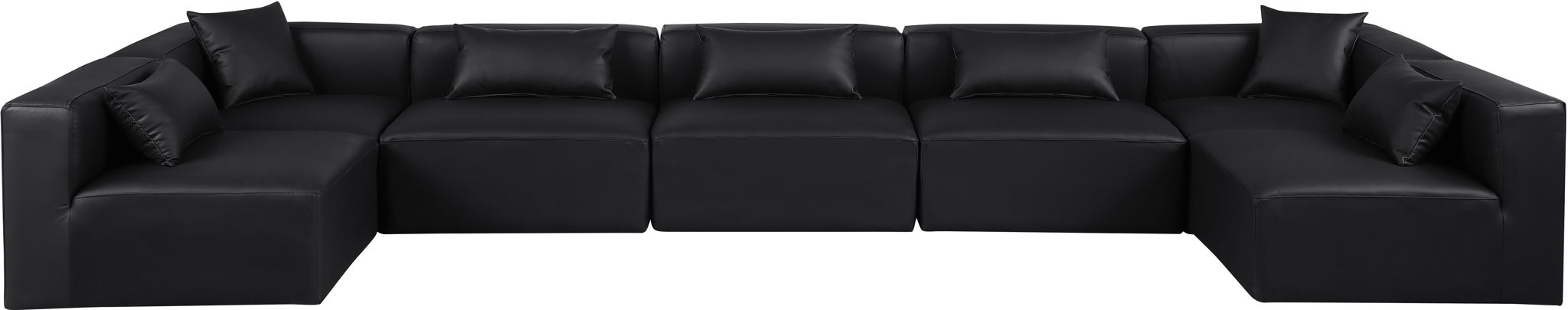 Cube - 7 Piece Modular U-Shaped Sectional - Simple Home Plus