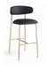 Lupita - Vegan Leather Upholstered Bar Stool With Brushed Gold Frame (Set of 2) - Simple Home Plus