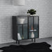 Dalia - 2 Door Accent Storage Cabinet With Shelving - Black - Simple Home Plus