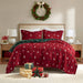 Winter - King Coverlet Mini Set - Red - Simple Home Plus