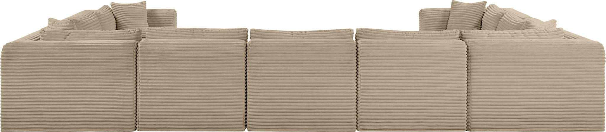 Shaggy - Fabric 9 Piece Modular U-Shaped Sectional - Simple Home Plus