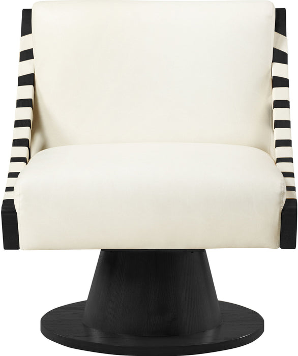Millwin - Swivel Accent Chair With Black Base - Simple Home Plus