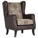 Elmbrook - Upholstered Wingback Accent Club Chair - Brown - Simple Home Plus