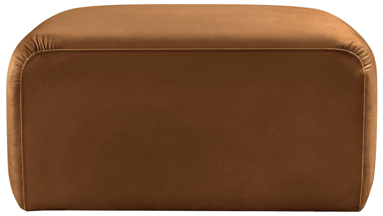 Arc - Velvet Ottoman - Saddle - Simple Home Plus