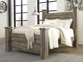 Trinell - Queen Poster Rails - Brown - Simple Home Plus