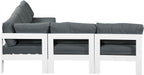 Nizuc - Outdoor Patio 5 Piece Modular Sectional With White Frame - Simple Home Plus