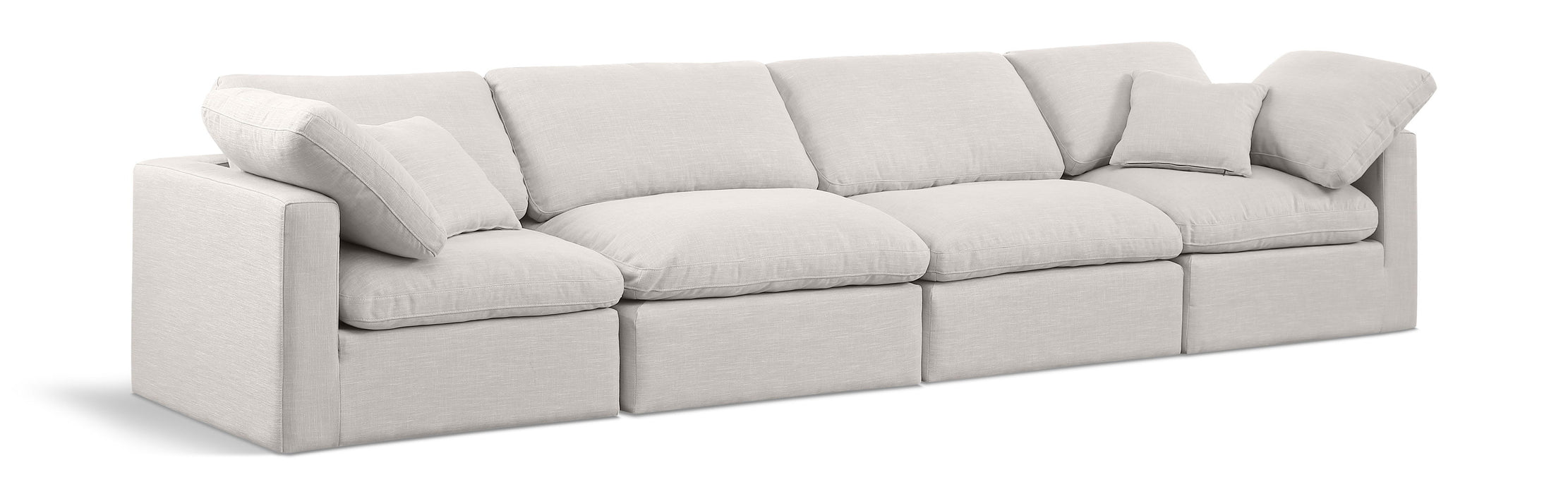 Indulge - Linen 4 Seat Modular Sofa - Simple Home Plus