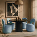 Cirelle - Linen Textured Performance Fabric Dining Chair (Set of 2) - Simple Home Plus