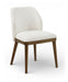 Valeo - Linen Textured Fabric Upholstered Dining Chair (Set of 2) - Painted Brown Base - Simple Home Plus