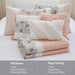 Dawn - King 6 Piece Reversible Coverlet Set - Blush - Simple Home Plus