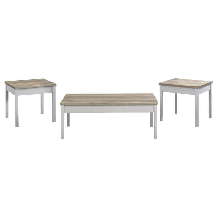 Stacie - 3 Piece Coffee Table Set - Distressed Pine - Simple Home Plus