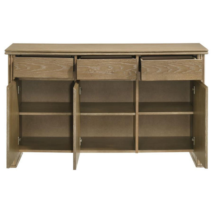Adina - 2-Door Sideboard Server - Distressed Light Brown - Simple Home Plus