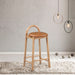 Calvin - Faux Leather Stool - Light Brown Legs - Simple Home Plus