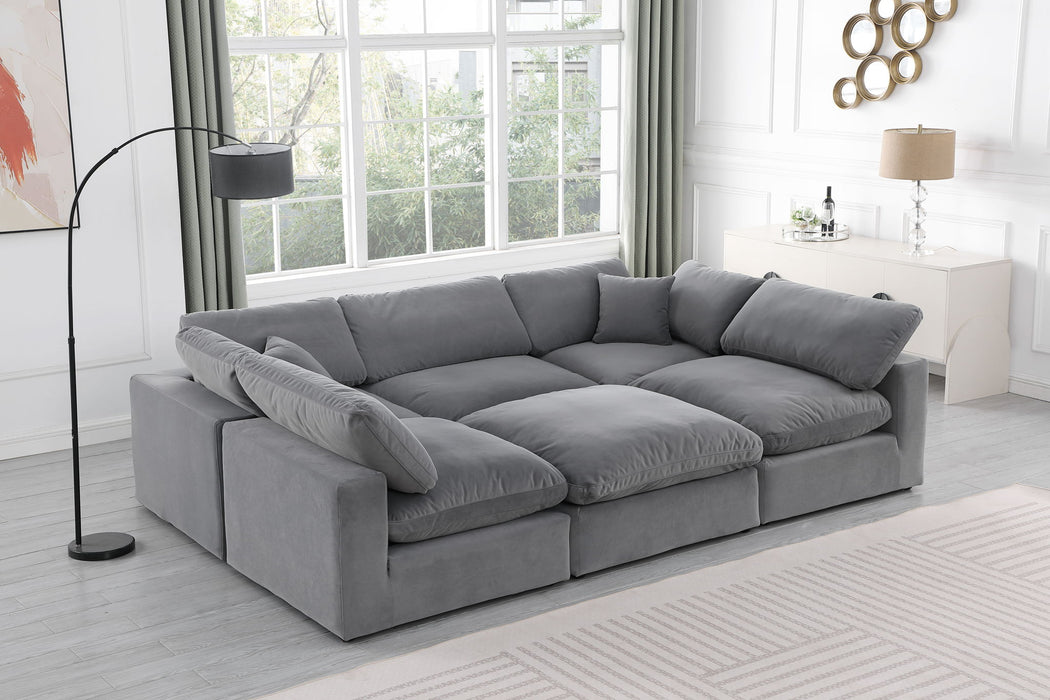 Comfy - 6 Piece Velvet Sectional
