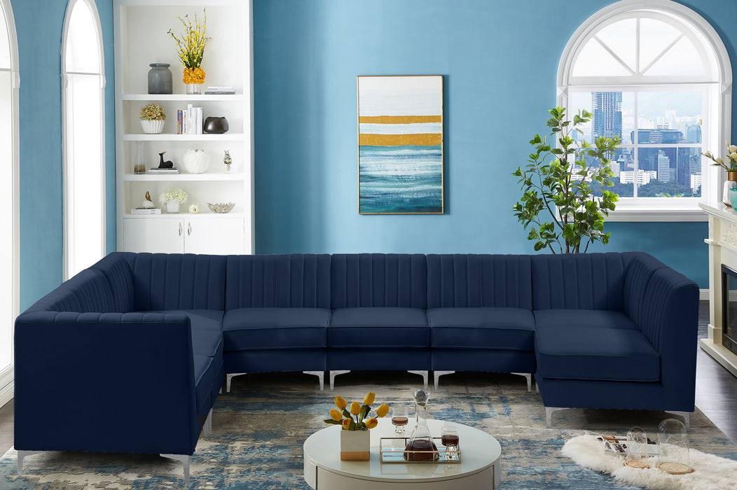 Alina - 8 Piece Velvet Modular Sectional - Simple Home Plus