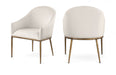 Ferro - Upholstered Dining Arm Chair With Brushed Gold Legs - Simple Home Plus