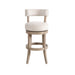 Mystic - Solid Wood Upholstered 30" Bar Height Swivel Barstool - Simple Home Plus
