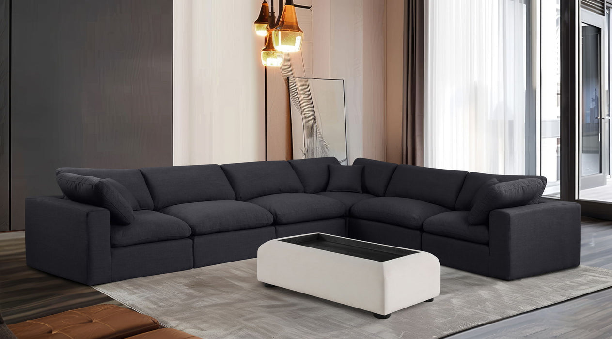 Comfy - 6 Piece Linen Modular Corner Sectional - Simple Home Plus