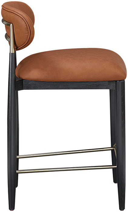 Riccio - Stool - Black And Gold Frame - Simple Home Plus