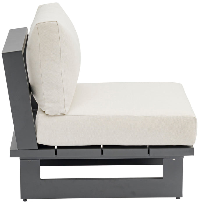 Maldives - Water Resistant Outdoor Patio Armless Chair With Gray Frame - Simple Home Plus