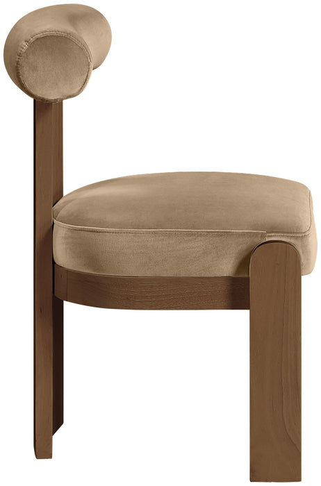 Arienzo - Performance Fabric Upholstered Dining Chair (Set of 2) - Walnut Base - Simple Home Plus