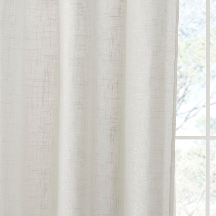 Kyler - Linen Blend Light Filtering Curtain Panel Pair - White - Simple Home Plus