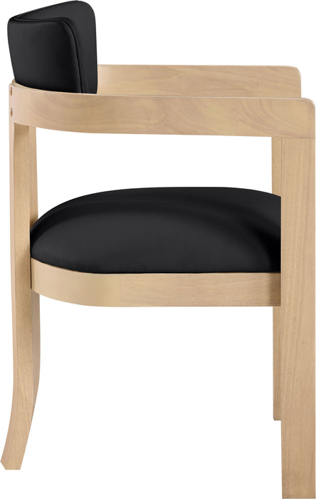 Lavrin - Vegan Leather Dining Arm Chair (Set of 2) - Natural Base - Simple Home Plus