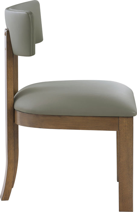 Lavrin - Vegan Leather Upholstered Dining Side Chair (Set of 2) - Walnut Base - Simple Home Plus