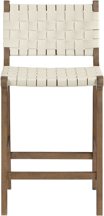 Entwine - Vegan Leather Upholstered Counter Stool - Painted Brown - Simple Home Plus