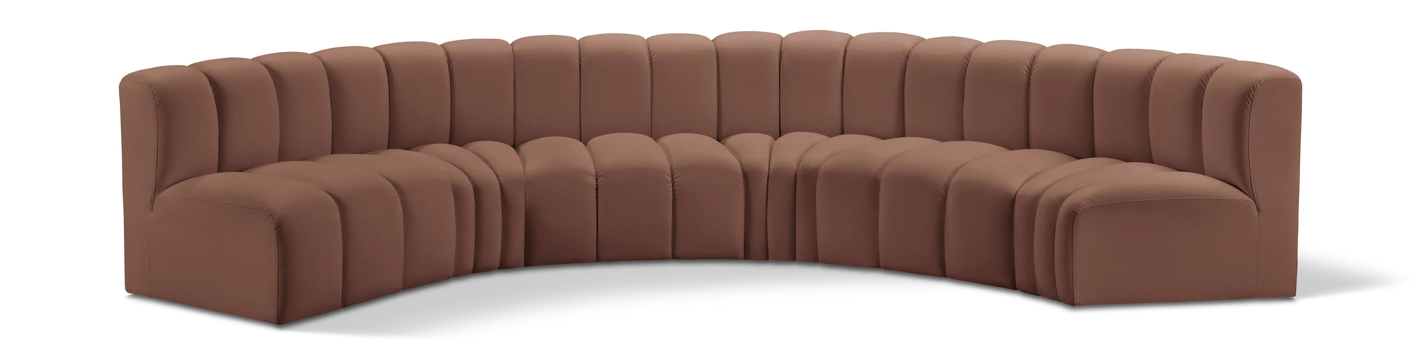 Arc - Faux Leather 6 Piece U-Shaped Modular Sofa - Simple Home Plus