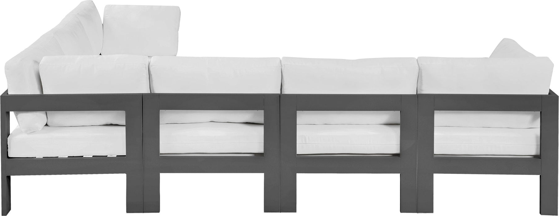 Nizuc - Outdoor Patio 6 Piece Modular Sectional With Gray Frame - Simple Home Plus