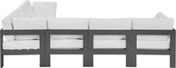 Nizuc - Outdoor Patio 6 Piece Modular Sectional With Gray Frame - Simple Home Plus