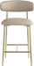 Lupita - Counter Stool With Brushed Gold Frame (Set of 2) - Simple Home Plus