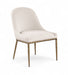 Ferro - Upholstered Dining Side Chair With Brushed Gold Legs - Simple Home Plus