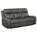 Raelynn - Upholstered Track Arm Motion Sofa - Gray - Simple Home Plus